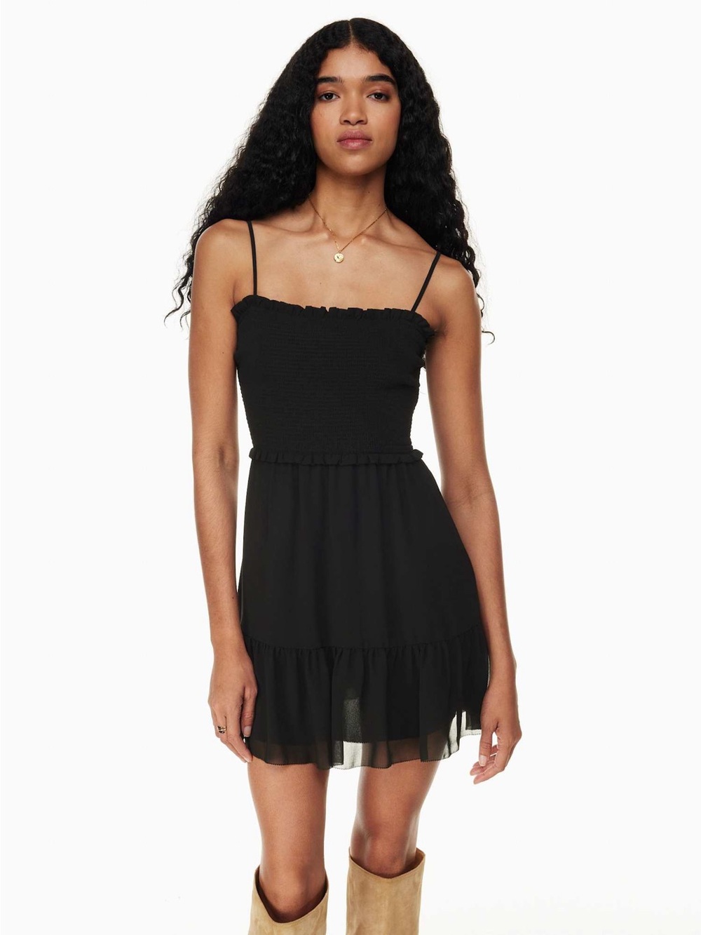 Aritzia Wilfred Tempest Black Mini Dress
